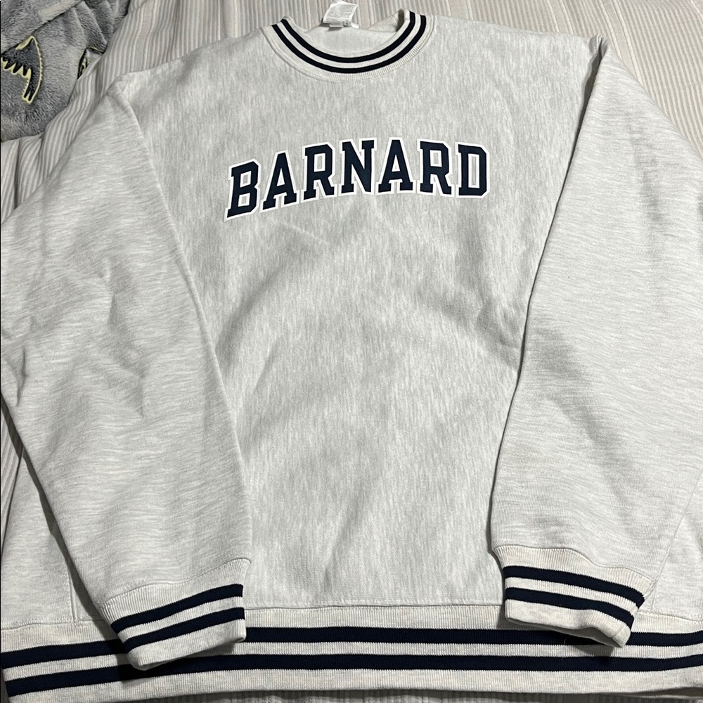 Champion White and Black Reverse Weave Sweatshirt